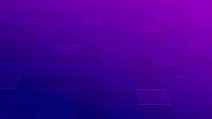 Poster - abstract modern tile floor background in violet and blue color. outline cube on gradient, 3d renderi