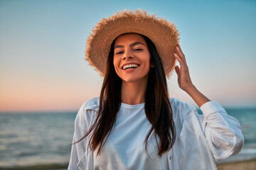 Wall Mural - Woman on the beach