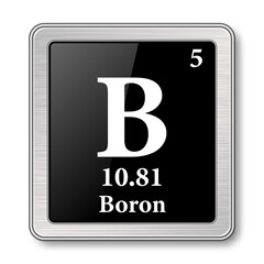 Wall Mural - The periodic table element Boron. Vector illustration