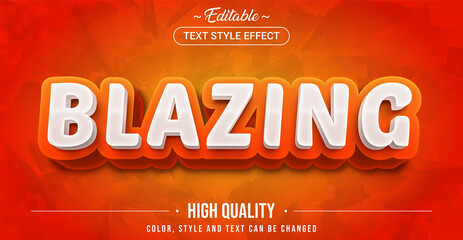 Poster - Editable text style effect - Blazing theme style.