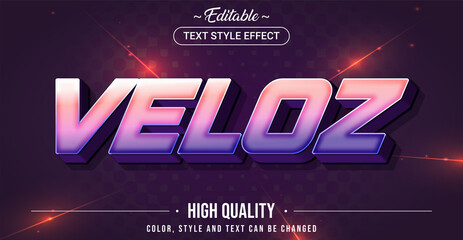 Poster - Editable text style effect - Veloz theme style.