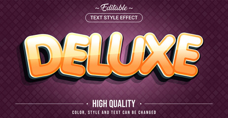 Aufkleber - Editable text style effect - Deluxe theme style.