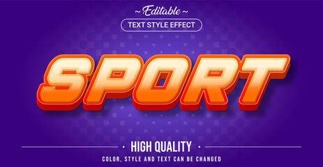 Poster - Editable text style effect - Sport theme style.