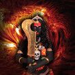 black goddess Kali with a skull