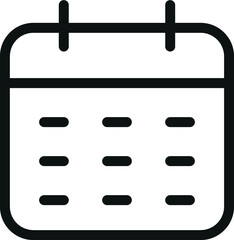 Poster - Weekly calendar icon in filled, thin line, outline and stroke style