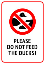 Do Not Feed Birds, Modern Forbidding Sticker, Vector Illustration 10eps