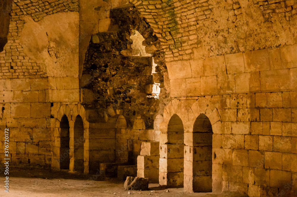 Obraz na płótnie Crac de chevalier Syria 2009 interior the best-preserved of the Crusader castles w salonie