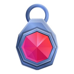 Poster - Ruby talisman icon. Cartoon of ruby talisman vector icon for web design isolated on white background