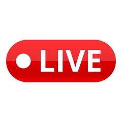 Poster - Live video icon. Cartoon of live video vector icon for web design isolated on white background