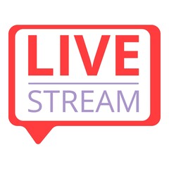 Poster - Live play stream icon. Cartoon of live play stream vector icon for web design isolated on white background