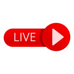 Poster - Computer live icon. Cartoon of computer live vector icon for web design isolated on white background
