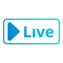 Poster - Live broadcast icon. Cartoon of live broadcast vector icon for web design isolated on white background