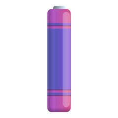 Poster - Thin battery icon. Cartoon of thin battery vector icon for web design isolated on white background