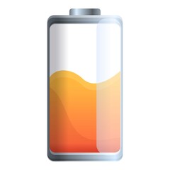 Poster - Alkaline battery icon. Cartoon of alkaline battery vector icon for web design isolated on white background