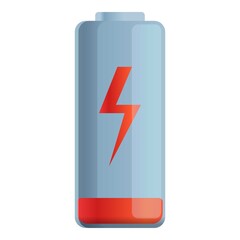 Poster - Low battery cell icon. Cartoon of low battery cell vector icon for web design isolated on white background
