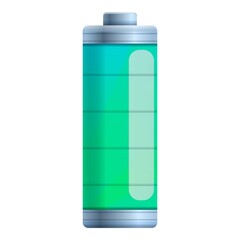 Poster - Full level battery icon. Cartoon of full level battery vector icon for web design isolated on white background
