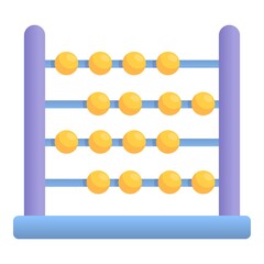 Poster - Finance abacus icon. Cartoon of finance abacus vector icon for web design isolated on white background
