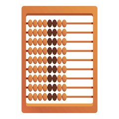Poster - Math abacus icon. Cartoon of math abacus vector icon for web design isolated on white background