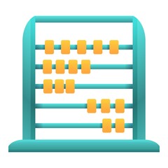 Poster - Wooden abacus icon. Cartoon of wooden abacus vector icon for web design isolated on white background
