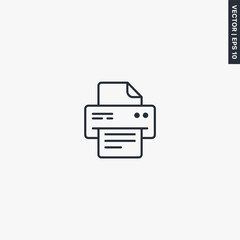 Fototapete - Printer, linear style sign for mobile concept and web design