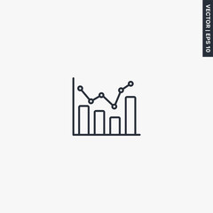 Poster - Chart, linear style sign for mobile concept and web design