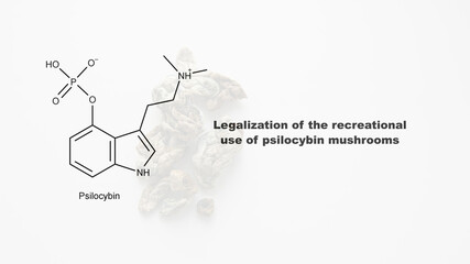 Wall Mural - Legalization of the recreational use of psilocybin mushrooms, ps