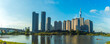 © CravenA - Panorama landscape view at Landmark 81 is a super tall skyscraper in center Ho Chi Minh City, Vietnam and Thu Thiem bridge with development buildings.