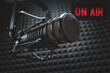 © avdyachenko - Professional microphone and on air sign