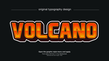 Wall Mural - Orange Modern Gaming Logo Editable Text Effect
