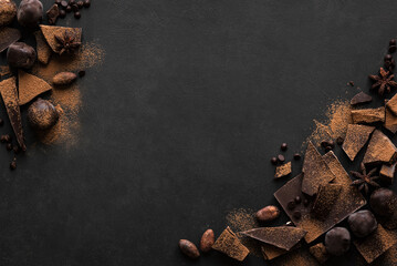 Wall Mural - Dark Chocolate Background