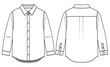 Children shirt design, vector sketch. Long sleeve