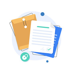 Poster - open folder icon,folder with documents,document protection concept,flat design icon vector illustrat