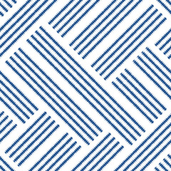 Poster - Abstract seamless pattern of lines with texture. Imitation of seams and threads.