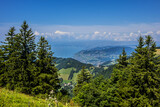Fototapeta  - Picturesque views of the western Swiss Alps. Canton of Vaud, Switzerland.
