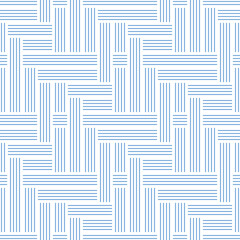 Poster - Abstract seamless pattern of lines. Optical illusion of overlaying and crossing lanes.