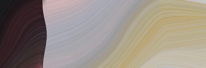 Poster - abstract flowing header design with dark gray, very dark pink and dark khaki colors. fluid curved flowing waves and curves for poster or canvas