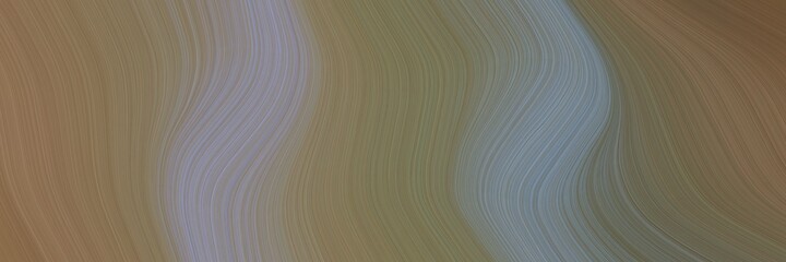 Leinwandbilder - abstract artistic horizontal banner with pastel brown, light slate gray and old mauve colors. fluid curved flowing waves and curves for poster or canvas