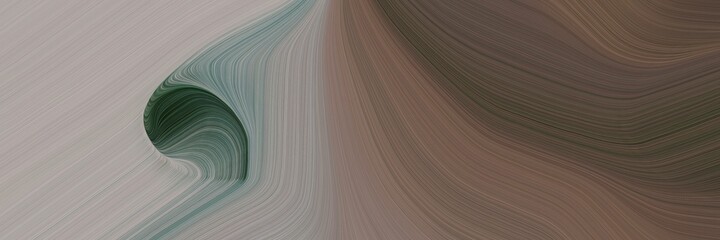 Fototapete - abstract surreal header with dim gray, dark gray and very dark blue colors. fluid curved flowing waves and curves for poster or canvas