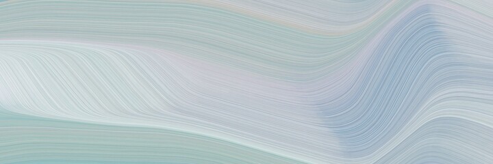 Poster - abstract decorative header with pastel blue, lavender and cadet blue colors. fluid curved flowing waves and curves for poster or canvas