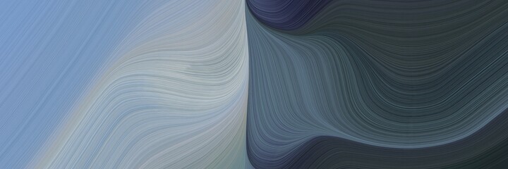 Poster - abstract artistic banner design with dark slate gray, ash gray and light slate gray colors. fluid curved lines with dynamic flowing waves and curves for poster or canvas