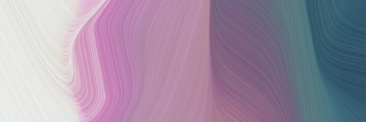 Poster - abstract surreal header design with rosy brown, teal blue and beige colors. fluid curved lines with dynamic flowing waves and curves for poster or canvas
