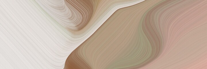 Leinwandbilder - abstract surreal banner design with rosy brown, light gray and pastel brown colors. fluid curved flowing waves and curves for poster or canvas