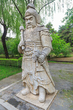 Statue, Ming Tombs, Near Beijing, China