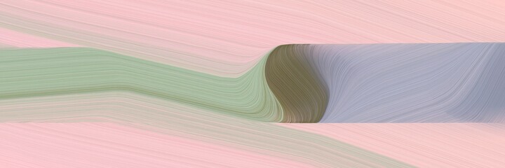 Poster - abstract decorative header with pastel gray, baby pink and ash gray colors. fluid curved lines with dynamic flowing waves and curves for poster or canvas