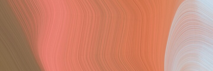 Poster - abstract flowing banner with indian red, pastel gray and pastel brown colors. fluid curved flowing waves and curves for poster or canvas