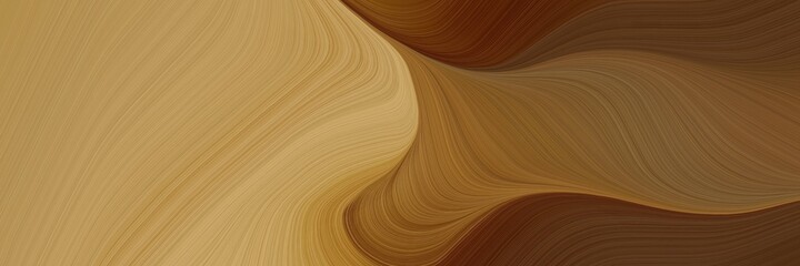 Poster - abstract dynamic banner with peru, chocolate and dark red colors. fluid curved flowing waves and curves for poster or canvas