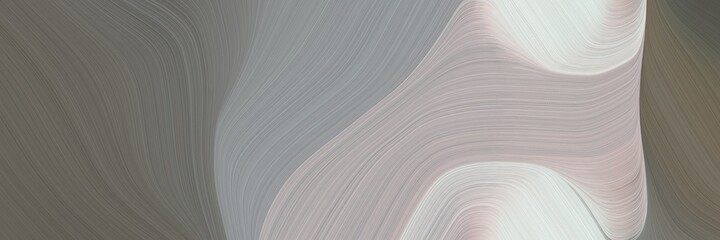 Fototapete - abstract artistic designed horizontal banner with gray gray, light gray and silver colors. fluid curved flowing waves and curves for poster or canvas