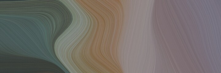Poster - abstract moving header with old lavender, dark slate gray and gray gray colors. fluid curved lines with dynamic flowing waves and curves for poster or canvas