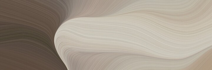 Poster - abstract modern header with ash gray, old mauve and dim gray colors. fluid curved lines with dynamic flowing waves and curves for poster or canvas