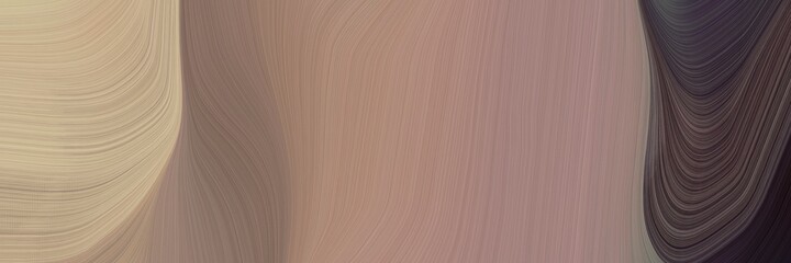 Fototapete - abstract moving banner with rosy brown, very dark violet and tan colors. fluid curved lines with dynamic flowing waves and curves for poster or canvas